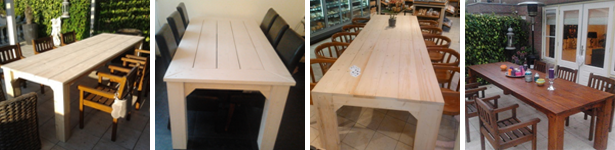 steigerhouten tafel